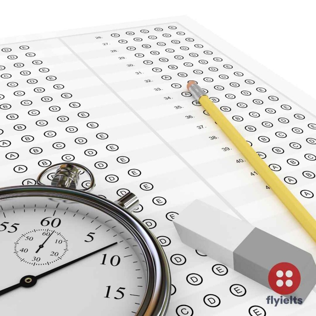 a pencil and a stopwatch on a test